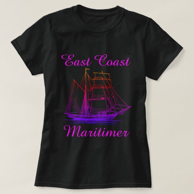 Camiseta Camisas náuticas de la costa este de Maritimer (Diseño del anverso)