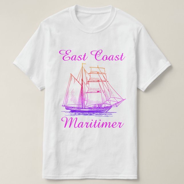 Camiseta Camisas náuticas de la costa este de Maritimer (Diseño del anverso)