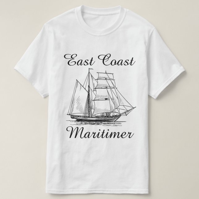 Camiseta Camisas náuticas de la costa este de Maritimer (Diseño del anverso)