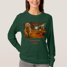 Camisas navidades manga larga mujeres goldendoodle