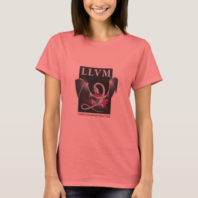 Camiseta Camisas negras/blancas de la LLVM Women - Logo fro (Anverso)