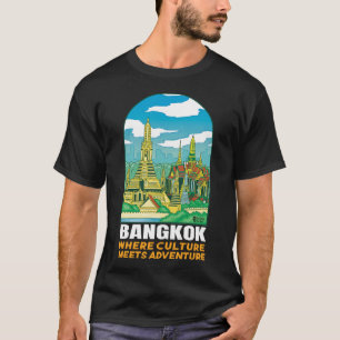 Camiseta Camisas negras de Bangkok City Men
