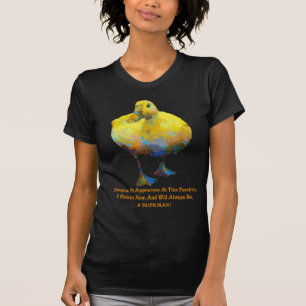 Camiseta Camisas negras en T de las mujeres duckman
