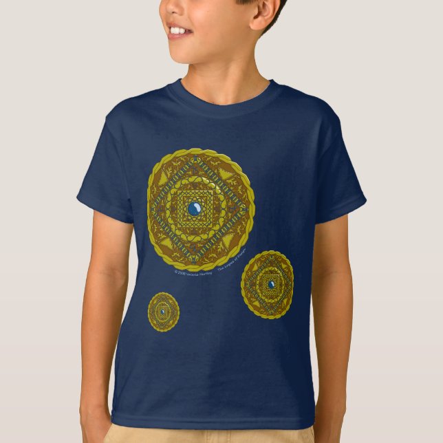 Camiseta Camisas negras y negras de Capricornio Mandala (Anverso)