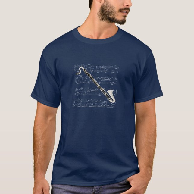 Camiseta Camisas (oscuras) - Bass Clarinet - Escoja su colo (Anverso)