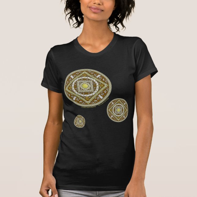 Camiseta Camisas oscuras de Gemini Mandala (Anverso)