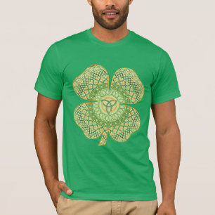 Camiseta Camisas oscuras de los hombres del Shamrock celta