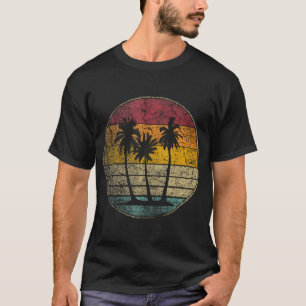 Camiseta Camisas Palm Tree Tropical Beach Estilo Retro Vint