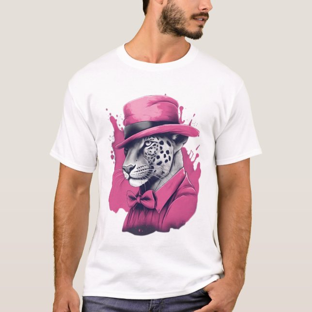 Camiseta Camisas panteras rosadas (Anverso)