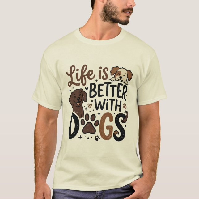 CAMISETA CAMISAS PARA AMANTES DE PERROS (Anverso)