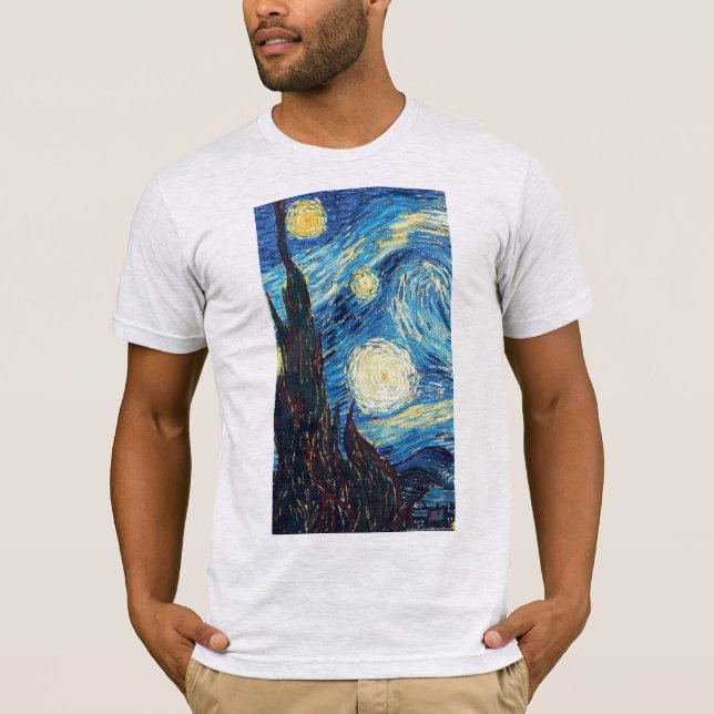 Camiseta Camisas Para Hombres: Estrellas nocturnas (Anverso)