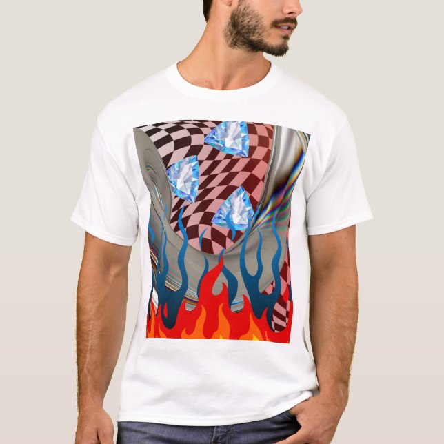Camiseta Camisas para hombres - Fuego e Hielo (Anverso)
