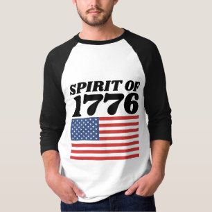 CAMISETA CAMISAS PATRÓTICAS ESPÍRITU DE 1776