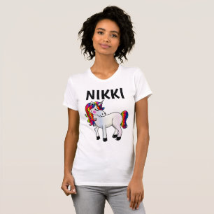 CAMISETA CAMISAS PERSONALIZADAS CON NOMBRE DE UNICORNIO