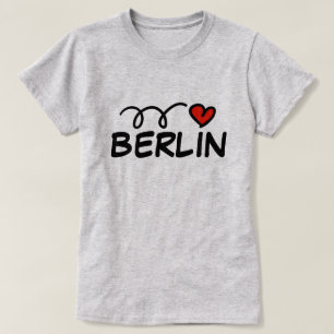 Camiseta Camisas personalizado de Berlín + corazón lindo