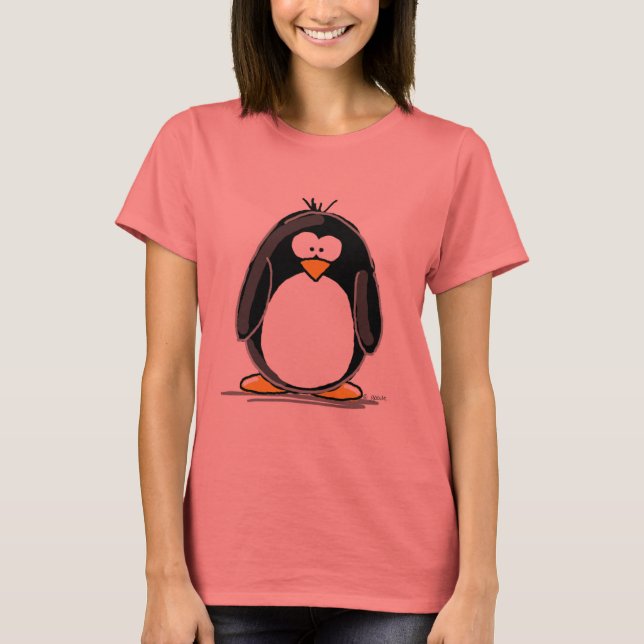 Camiseta Camisas Personalizados de Pingüino (Anverso)