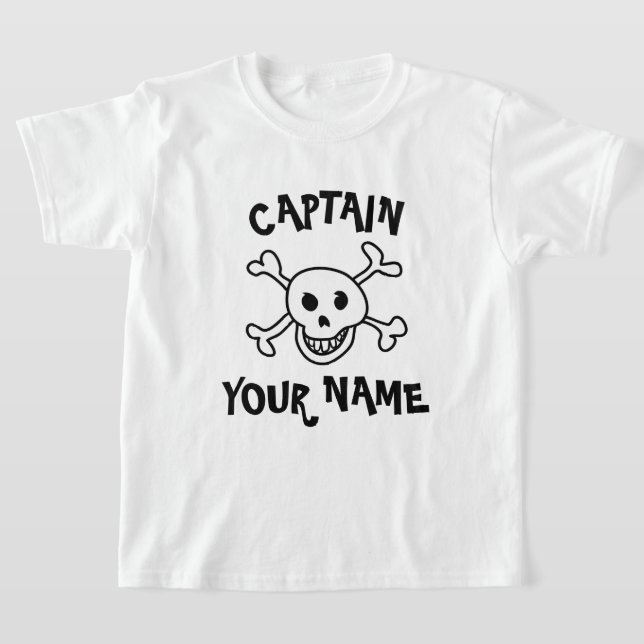 Camiseta Camisas piratas del capitán del barco personalizad (Distribución)