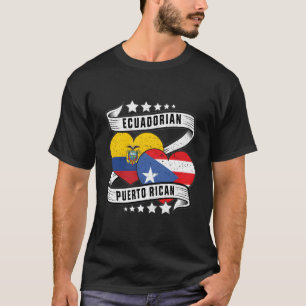 Camiseta Camisas puertorriqueñas ecuatorianas mitad puertor