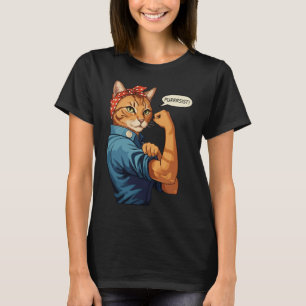Camiseta Camisas purrísticas, cazador de gatos, cazador de 