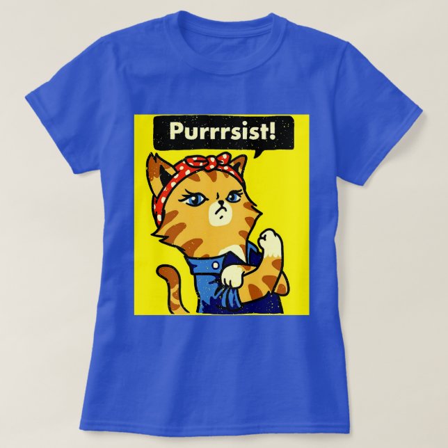 Camiseta Camisas purrísticas, cazador de gatos, cazador de  (Diseño del anverso)