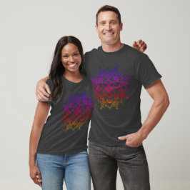 Camiseta Camisas Rainbow Mandala