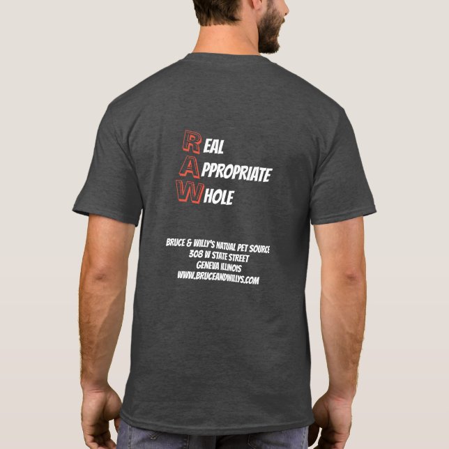 Camiseta Camisas RAW masculinas (Reverso)