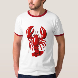 Camiseta Camisas Red Lobster Mens Ringer