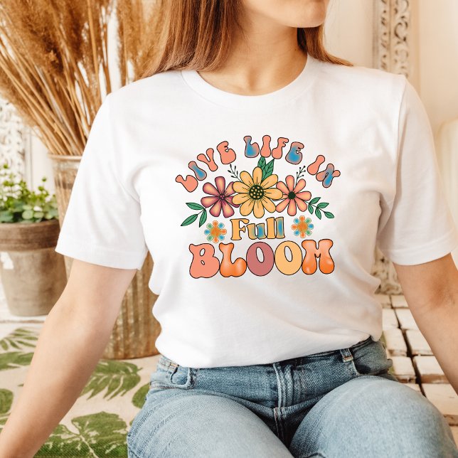 Camiseta Camisas Retro Buenas Vibes Tshirt Groovy Flowers T (Subido por el creador)
