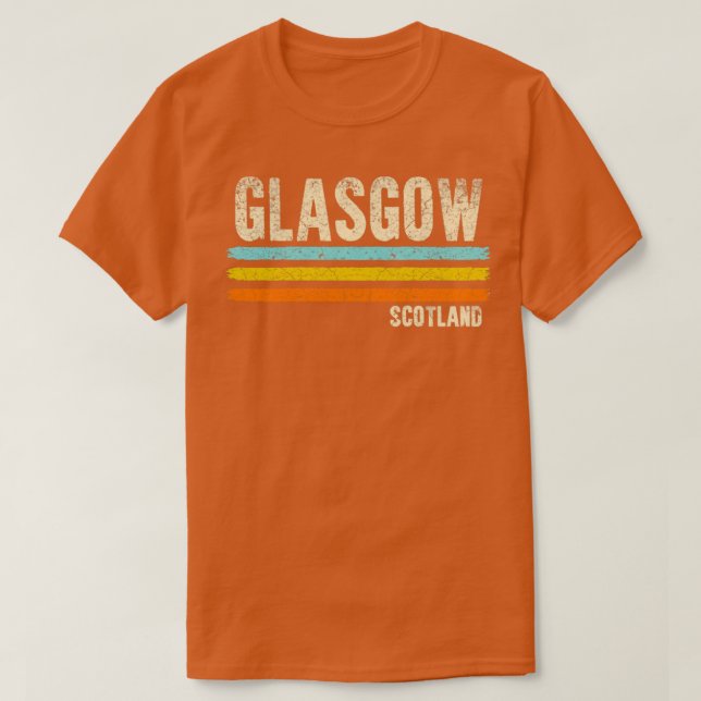 Camiseta Camisas retro de Glasgow Scotland (Diseño del anverso)