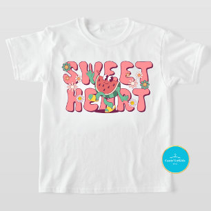 Camiseta Camisas retro de verano para niños Corazón de ca