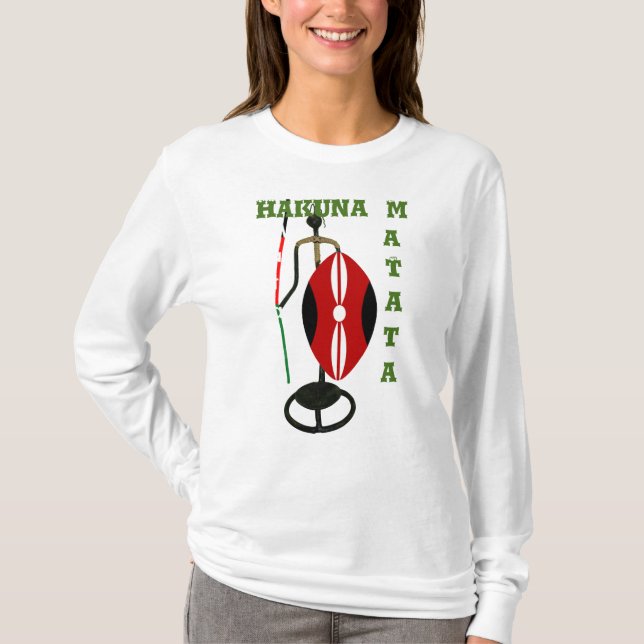 Camiseta Camisas retro rayadas de los niños de Hakuna Matat (Anverso)