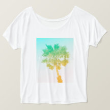 Camisas retro vintage Ombre Los Angeles Palm Tree