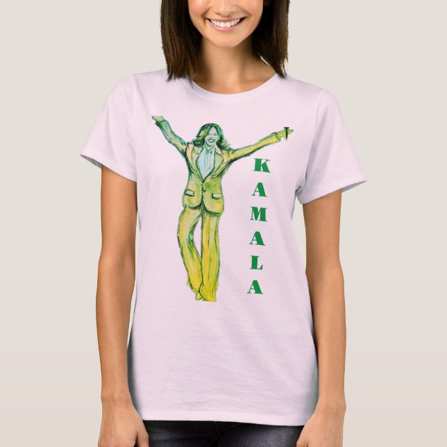 Camiseta Camisas rosas de Kamala (Anverso)