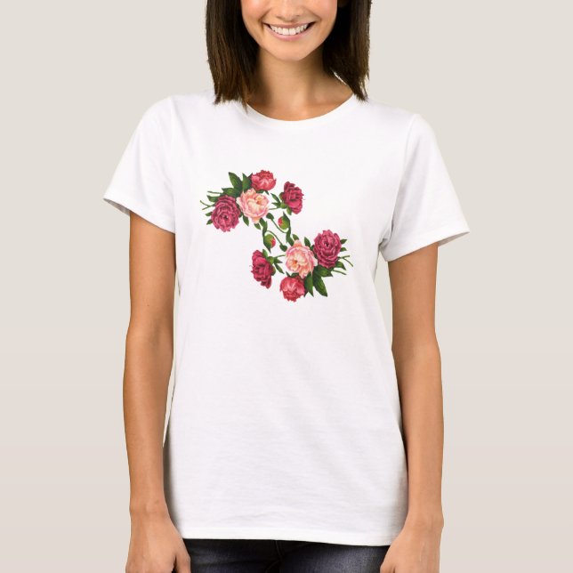 Camiseta Camisas rosas rosas (Anverso)