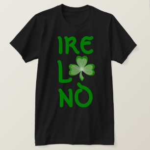 Camiseta Camisas Shamrock 'Ireland' vertical negro