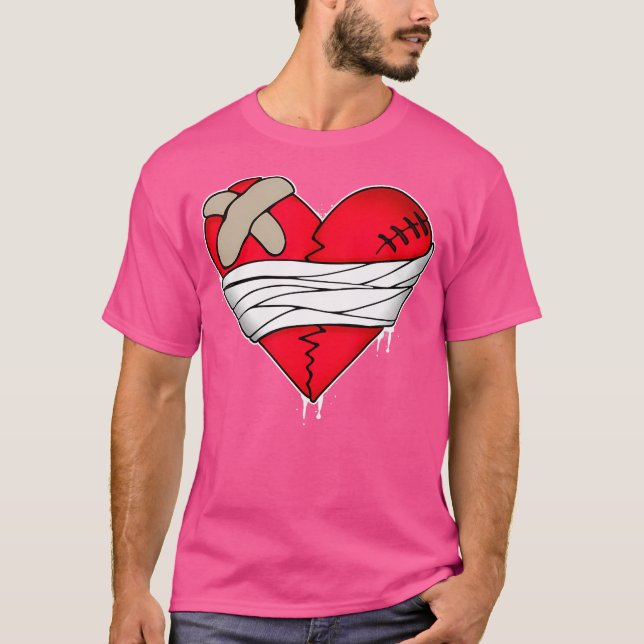Camiseta Camisas sin corazón rotas sin amor Retro H (Anverso)