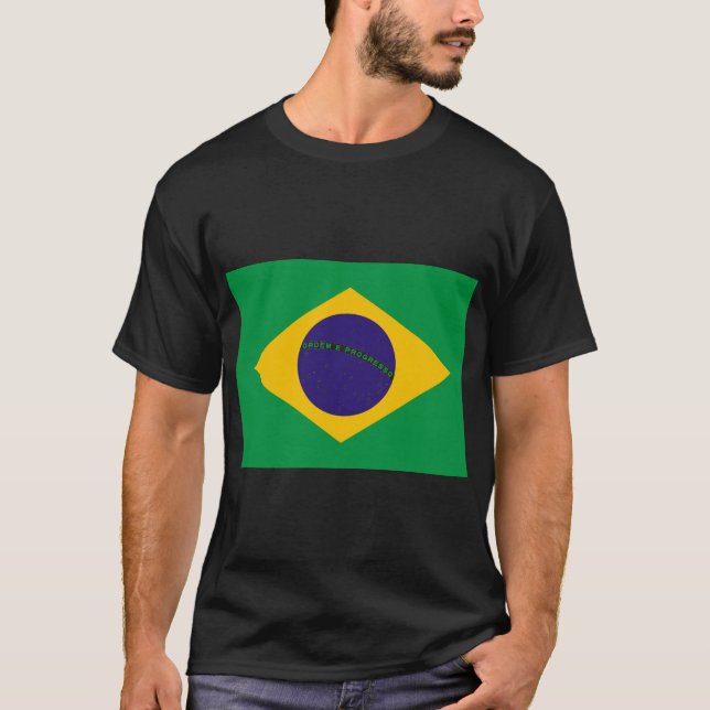 Camiseta Camisas suaves de la bandera de Brasil (Anverso)