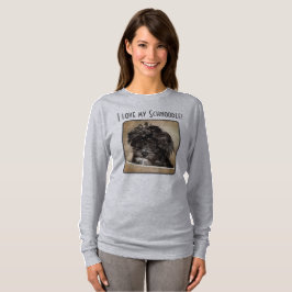 Camiseta Camisas suaves de las mujeres de Schnoodle Dog