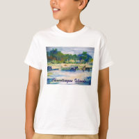 Camisas suaves de pintura de caballos de la Isla C