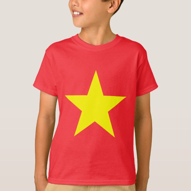 Camiseta Camisas suecas infantiles con bandera de Vietnam (Anverso)