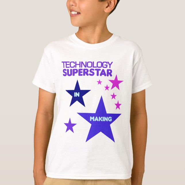 Camiseta Camisas superestrella de tecnología para niños (Anverso)
