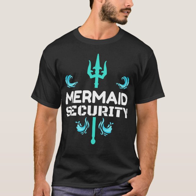 Camiseta Camisas Swimmer Regalo de Seguridad de Sirena (Anverso)