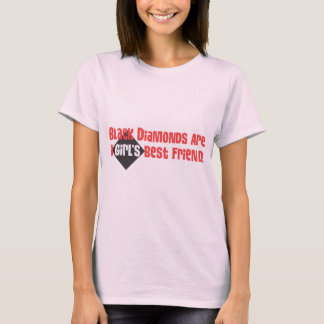 Camiseta Camisas Tee de Diamantes Negros