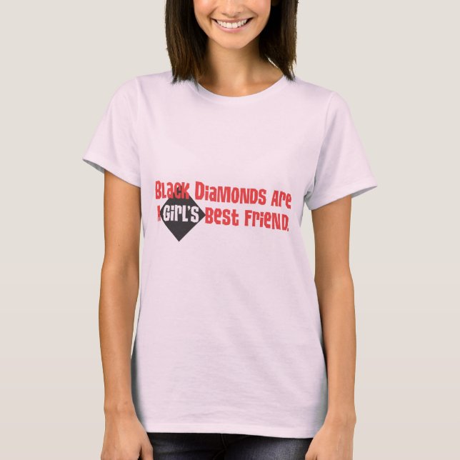 Camiseta Camisas Tee de Diamantes Negros (Anverso)