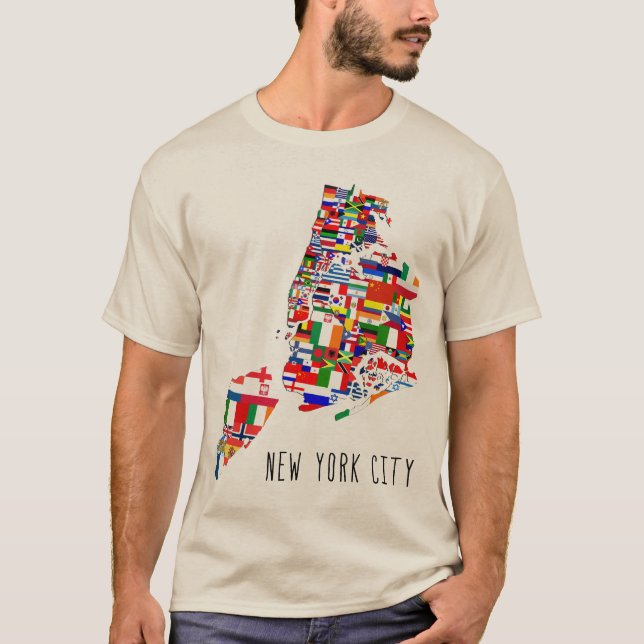 Camiseta Camisas Tee de las Banderas de Nueva York (Anverso)