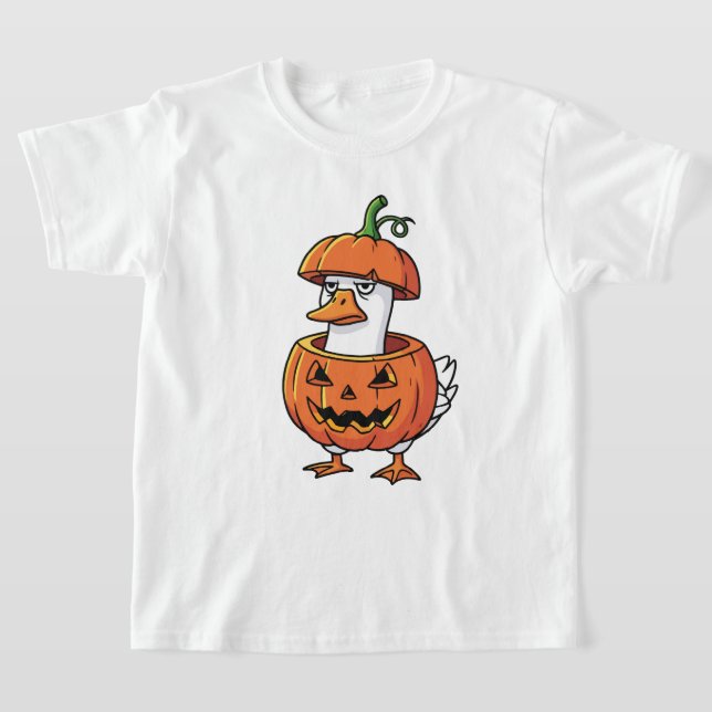 Camiseta Camisas Tee Halloween de calabaza de pato para muj (Distribución)