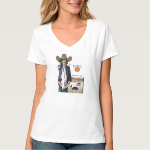 Camiseta Camisas Trailer T, Vaquera Occidental, Reina Vaque