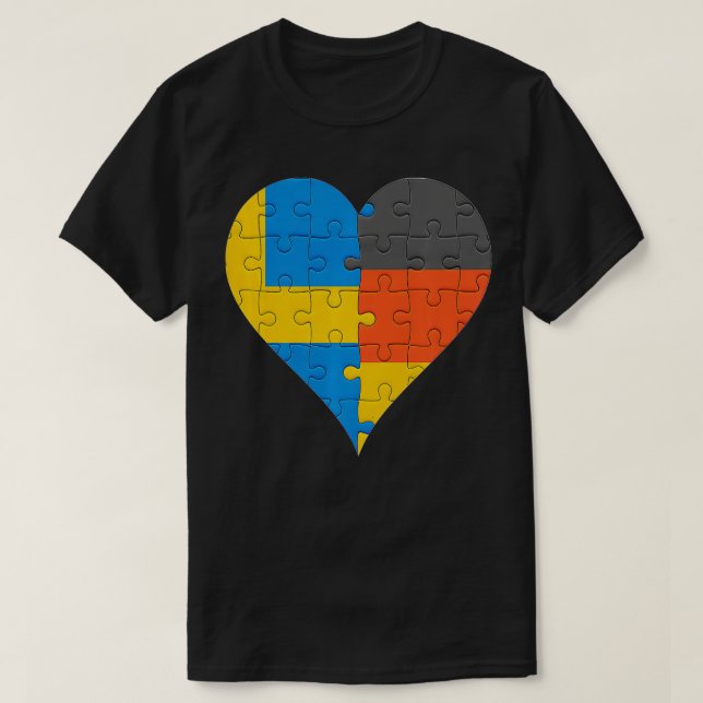 Camiseta Camisas traseras de la bandera sueca alemana  (Diseño del anverso)