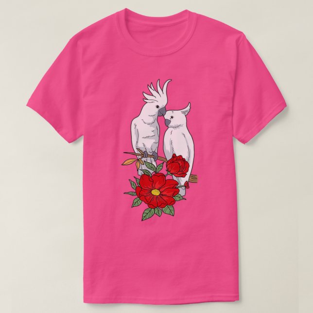 Camiseta Camisas tropicales de loros hawaianos de la camise (Diseño del anverso)