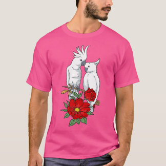 Camiseta Camisas tropicales de loros hawaianos de la camise